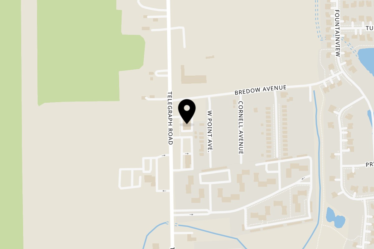 Map showing the location of Baldo's Restaurant on 20051 Telegraph Rd in Brownstown Township
